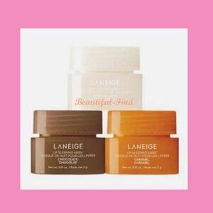 Laneige Mini Lip Mask Trio Chocolate, Caramel & Eggnog Latte 0.10oz/3g New